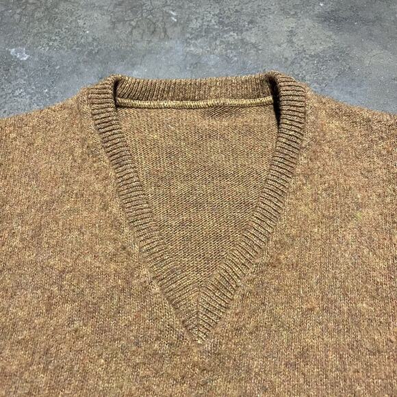 Vintage 60s Orange Acrylic/Mohair Blend Sweater Vest - Picture 2 of 3